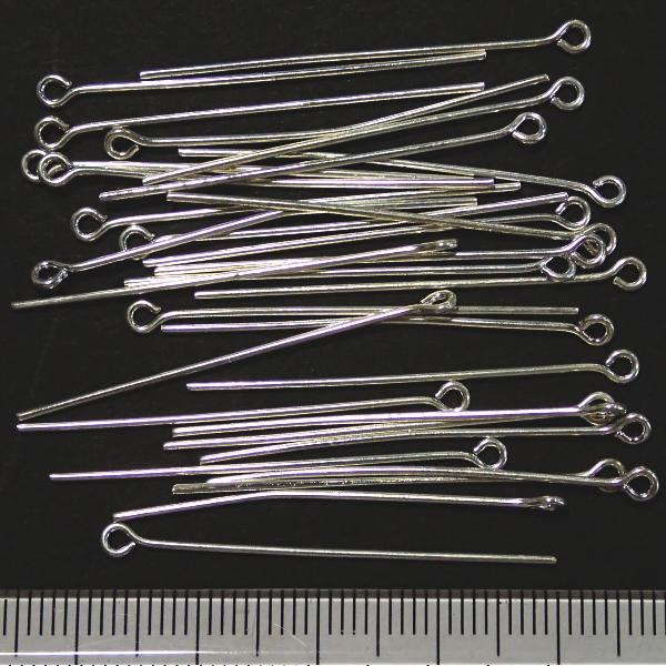 5526-【９ピン 太さ0.7mm】 白銀色　長さ３８ｍｍ　約３０本/１パック