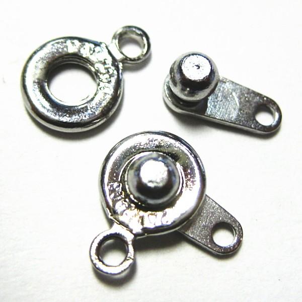 5586-【基本パーツ】　ニューホック　銀色　７mm　４個/１セット