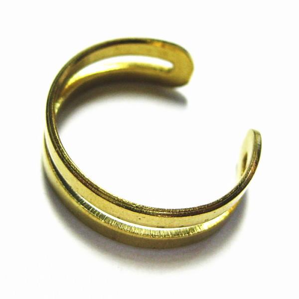 5594-『指輪パーツ』　リング　オープン型　金色　５mm巾　１０個/１セット