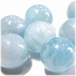5636-天然石 8mm丸玉 アクアマリン ※4粒