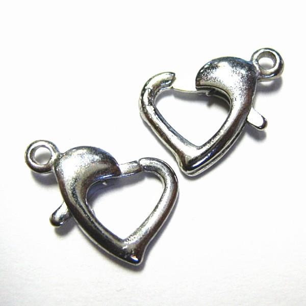 6094-【基本パーツ】　ハートカニカン　銀色　９x１０mm　２個/１セット