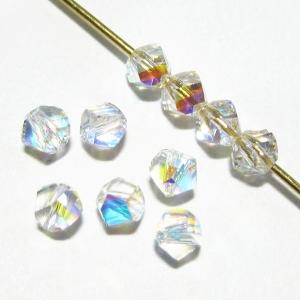 6139-クリスタルガラス ＃5020 オーロラ 4mm 10個/1セット : Hello