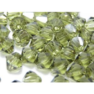 6166-SB6KH スワロフスキー 6mmソロバン　カーキ 25個/1パック