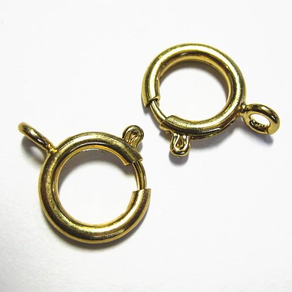 6174-【基本パーツ】　大きめ引き輪　金色　１２mm　２個/１セット