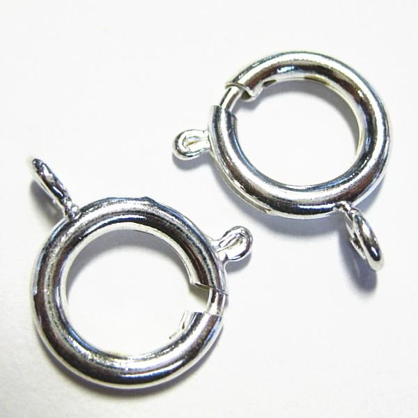 6177-【基本パーツ】　大きめ引き輪　白銀色　１４mm　２個/１セット