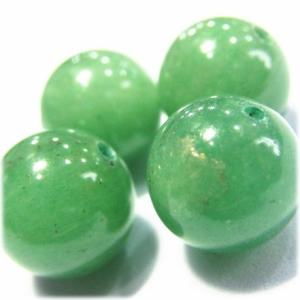 6667-天然石 12mm丸玉 グリーンアベンチュリン 4粒