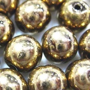 0066-8RD/90215 【チェコ　８丸】 ブロンズ　８ミリ　２５個/１パック