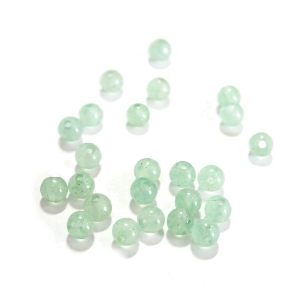 6701-天然石 3mm丸玉 グリーンアベンチュリン 25粒