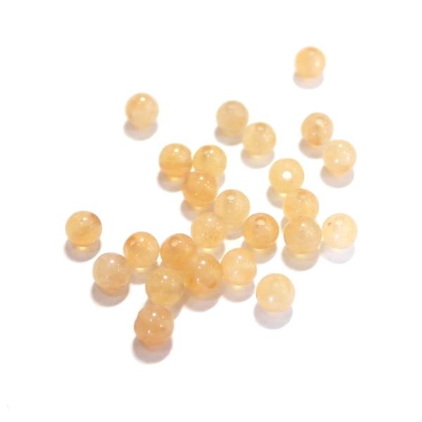 6702-天然石 3mm丸玉 ピーチアベンチュリン 25粒