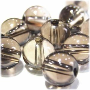 6730-天然石 8mm丸玉 スモーキークオーツ 10粒