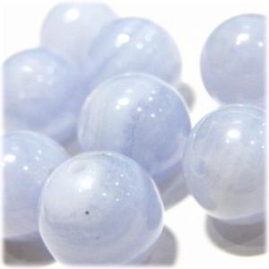 6737-天然石 10mm丸玉 ブルーレースアゲート 10粒