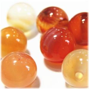 6749-天然石 10mm丸玉 カーネリアン 10粒