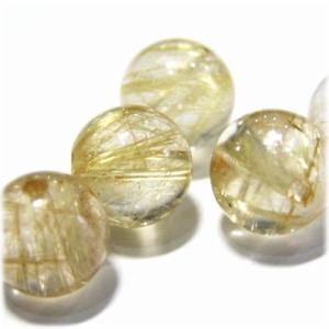 7025-天然石 10mm丸玉 ルチルクオーツ ※1粒