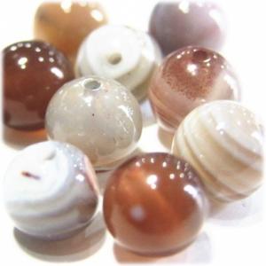 7029-天然石 6mm丸玉 ボツワナアゲート 10粒