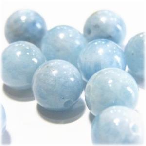 7030-天然石 6mm丸玉 アクアマリン 10粒