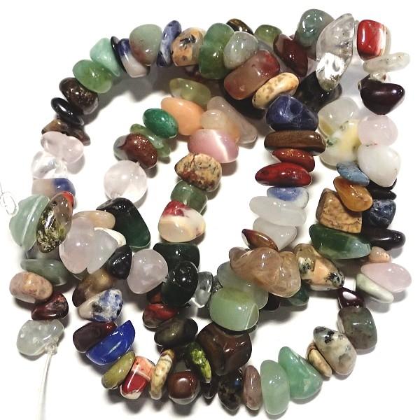 7086-《天然石　ころころ》　ミックス　約３９cm/１本