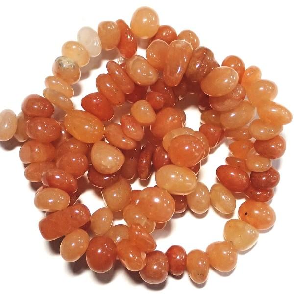 7089-《天然石　ころころ》　レッドアベンチュリン　約３９cm/１本