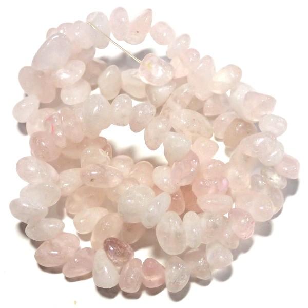 7095-《天然石　ころころ》　ローズクォーツ　約３９cm/１本