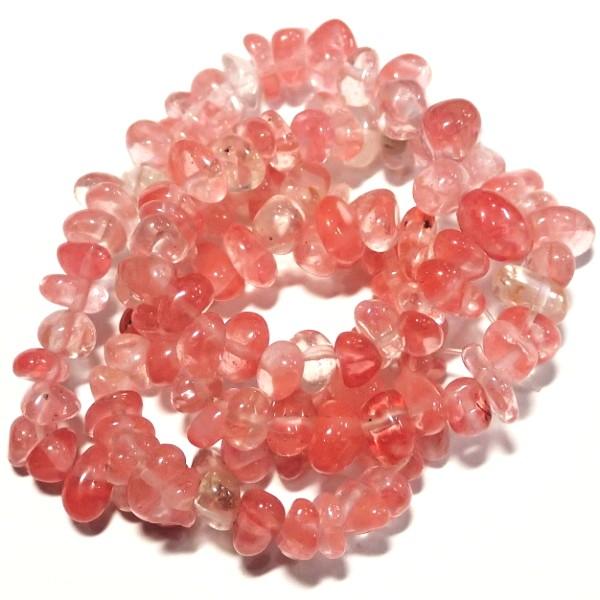 7096-《天然石　ころころ》　ストロベリークォーツ　約３９cm/１本