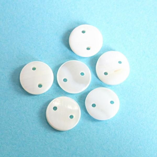 7417-『シェル』　２ホール　ラウンド　１０mm　６個/１パック