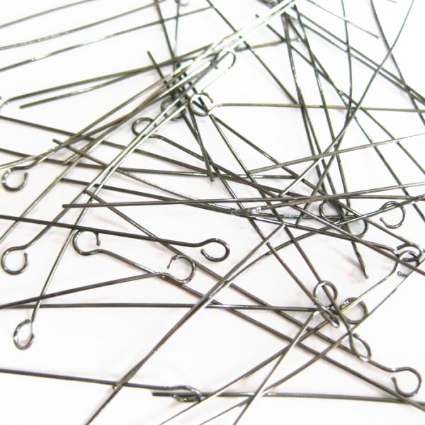 7462-【９ピン 太さ0.5mm】 黒銀色　長さ４５ｍｍ　約５０本/１パック