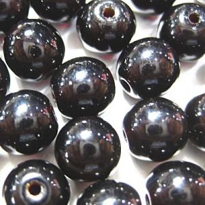 0076-6RD/9012 【チェコ６丸】 ブラウンガーネット　６ミリ　５０個/１パック