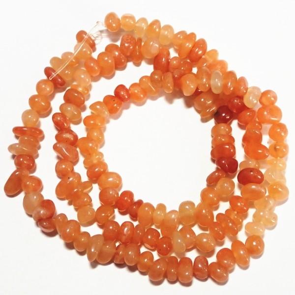 7753-《天然石　ちびころ》　ピーチアベンチュリン　約３９cm/１本