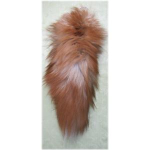 8059-『ファー』　フォックステール　ブラウン　金具付き　約３５cm　１個