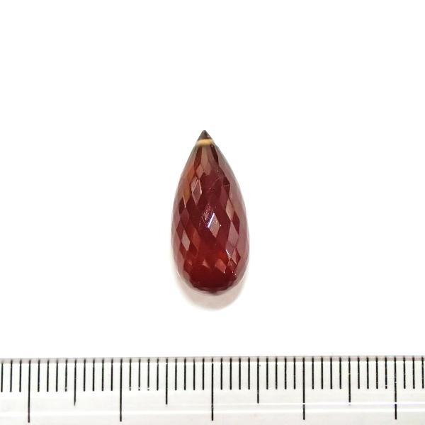 8295-《天然石トップホール》　ヘソナイトAA　カットドロップ　１７．８ｘ８．３mm　１個