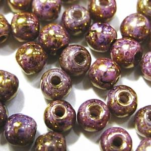 8598-3RD/15695OP 【チェコ３丸】 ラスタースモーキーゴールドトパーズ不透明　３ミリ　...