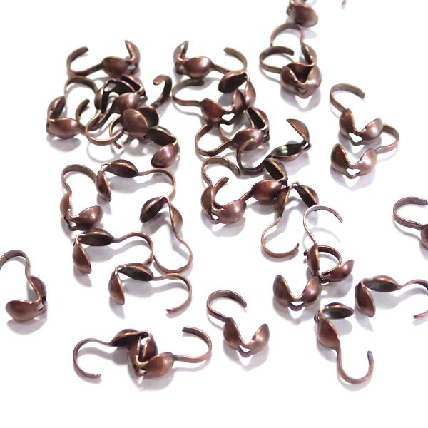 8748-【基本パーツ】　だるまチップ（通常タイプ）　銅古美　４mm　３０個/１セット