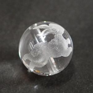 9014-《天然石水晶彫 干支》 うさぎ 卯 ...の詳細画像1
