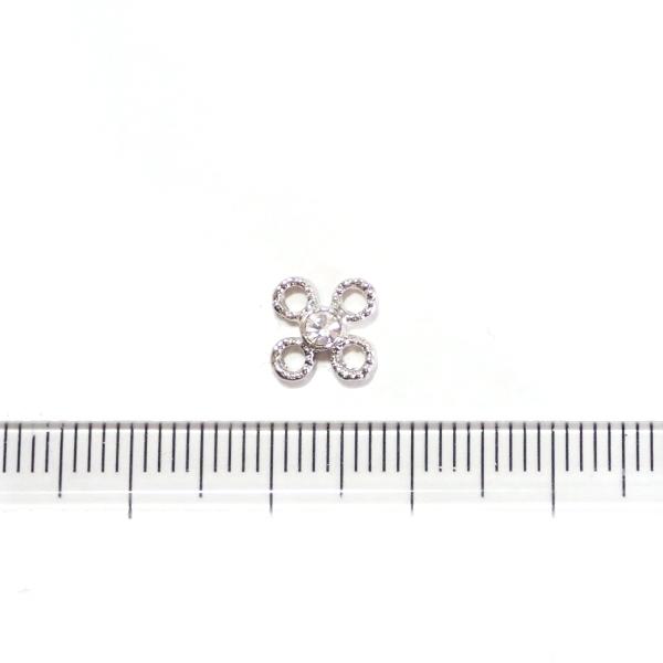 9147-《ラインストーン》　コネクターパーツ　銀色　９mm　１個