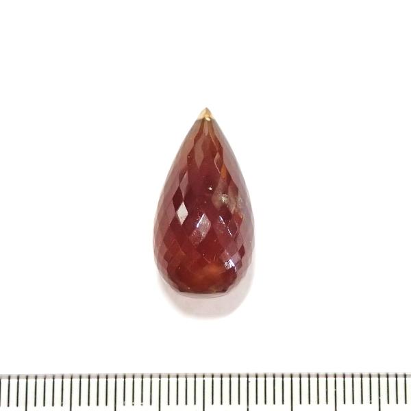 9190-《天然石トップホール》　ヘソナイトAA　カットドロップ　２１．６ｘ１１．１mm　１個