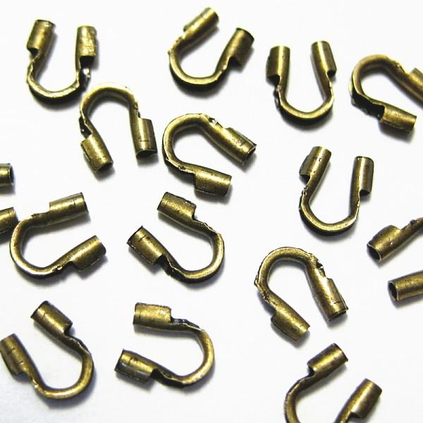 9266-【基本パーツ】　Ｕ字カン　真鍮古美　５x４mm　約５０個/１セット