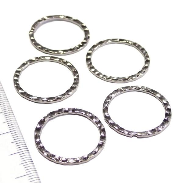9688-《輪パーツ》　リングパーツ　銀古美　２５mm　５個/１パック