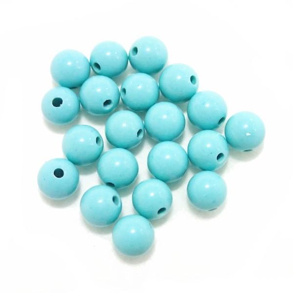 9701-天然石 4mm丸玉 人造ターコイズ（染）　※２０粒※