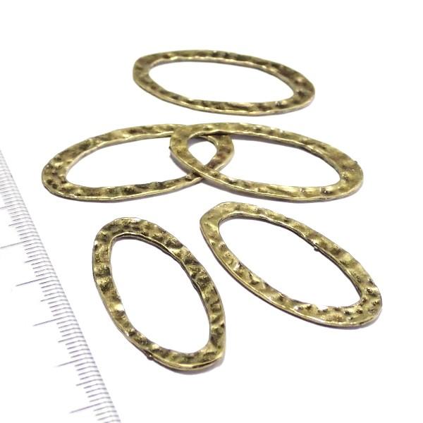 9747-《輪パーツ》　リングパーツ　真鍮古美　３９x２０mm　５個/１パック