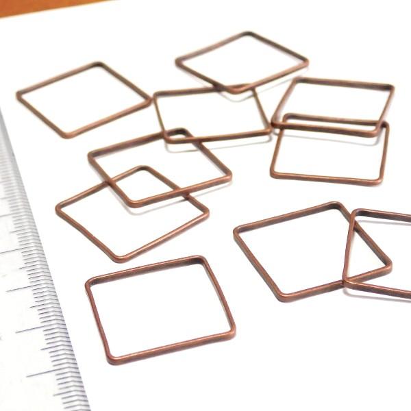 9921-《輪パーツ》　リングパーツ　銅古美　２０x２０mm　１０個/１パック