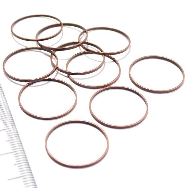 9923-《輪パーツ》　リングパーツ　銅古美　２０mm　１０個/１パック
