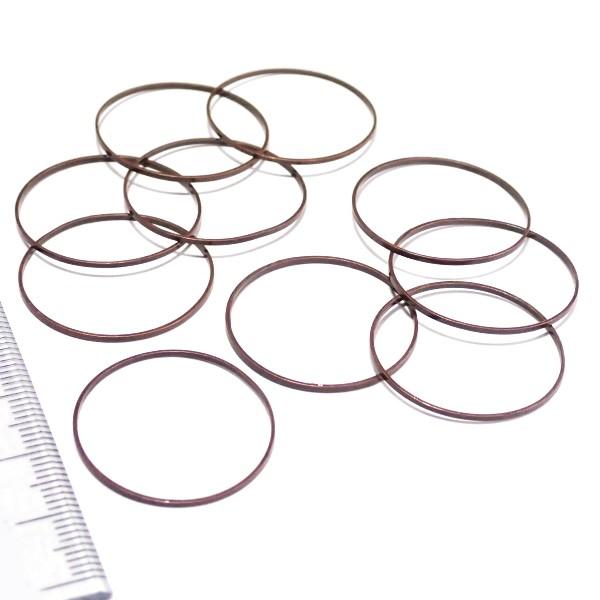 9928-《輪パーツ》　リングパーツ　銅古美　２５mm　１０個/１パック