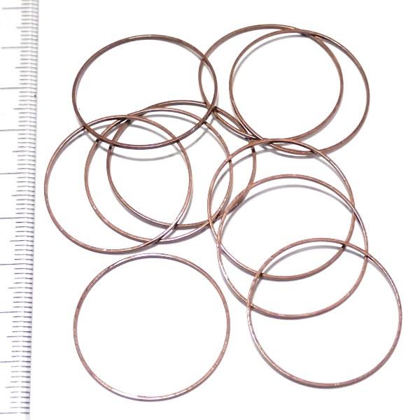 9931-《輪パーツ》　リングパーツ　銅古美　３０mm　１０個/１パック
