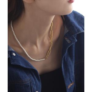 ネックレス アクセサリー パール シルバー ゴ...の詳細画像4