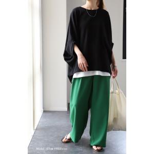 Tシャツ レディース トップス リブ 五分袖 ...の詳細画像5