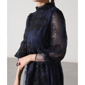 ワンピース 結婚式 オケージョン ドレス 袖あ...の詳細画像2