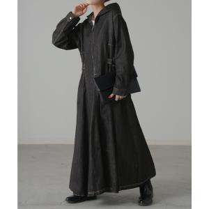 ワンピース ワンピ デニム タイト目 ハーフジ...の詳細画像4