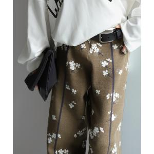 ニットパンツ ジャガード ワイド レディース ...の詳細画像3