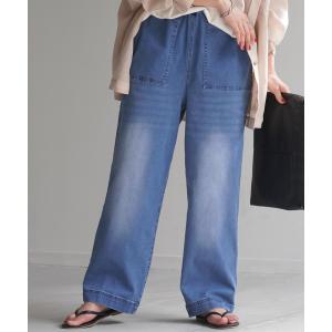デニムパンツ レディース 裏シャギー ストレー...の詳細画像4