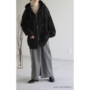 パーカー 体型カバー アウター ドルマンパーカ...の詳細画像5