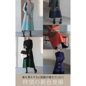 ワンピース Aライン ニット レディース ニッ...の詳細画像2